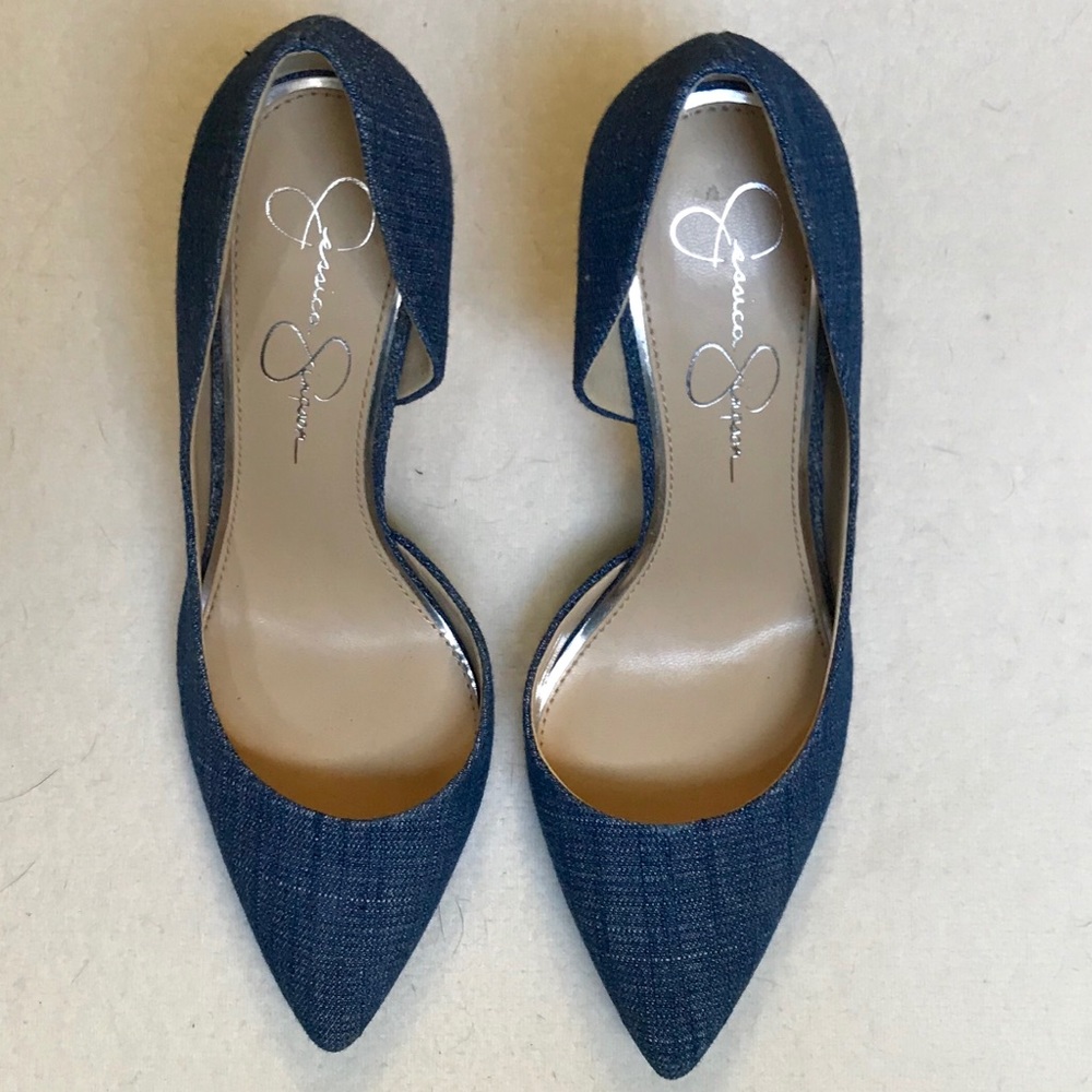 Jessica Simpson Indigo Denim D’orsay Heel (size 9)